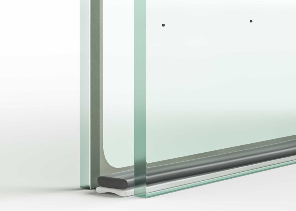 Photo of Vacuum Insulated Glass (VIG) by Guardian Glass is made of two glass panes separated by a narrow gap constructed of micropillars.