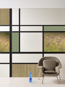Each sheet of Acrovyn with Recycled Content contains the equivalent of about 130 plastic bottles. The updated resin is made by shredding single-use PET plastics, such as water bottles, and re-polymerizing them into durable, high-performance wall protection products.