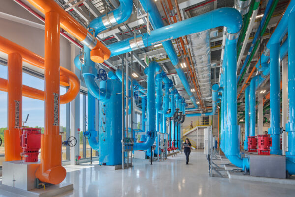 interior view of hallway ducts